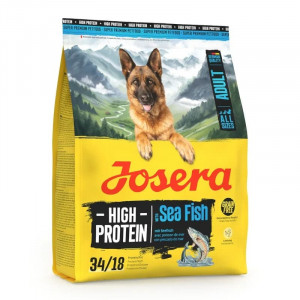 JOSERA HIGH PROTEIN ADULT WITH SEA FISH bezgraudu sausā barība suņiem 900g